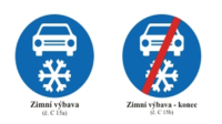 Dopravní značka - zima